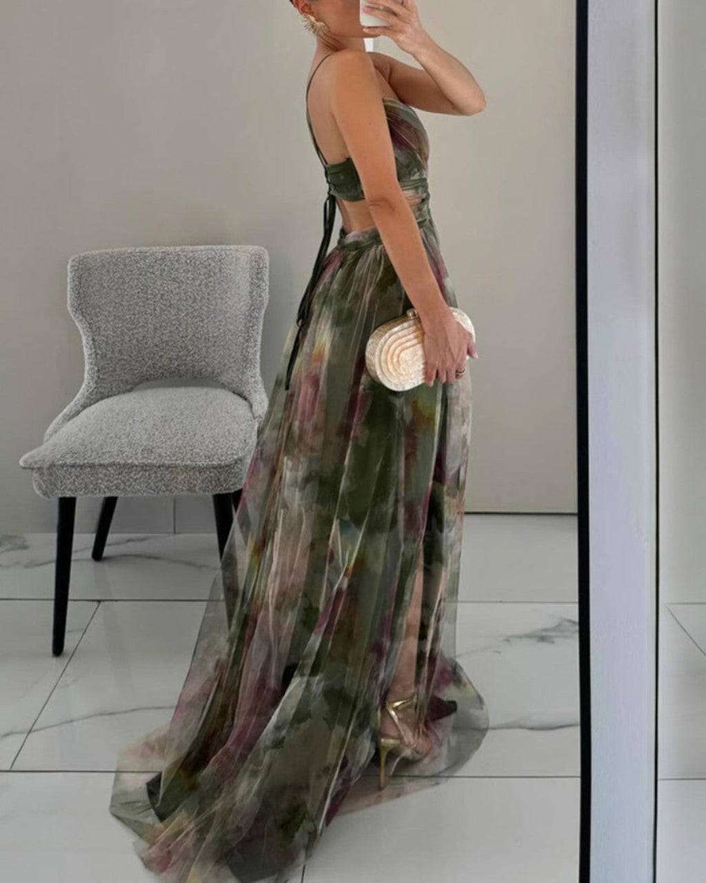 Giselle | Vestito Lungo Floreale che Slancia
