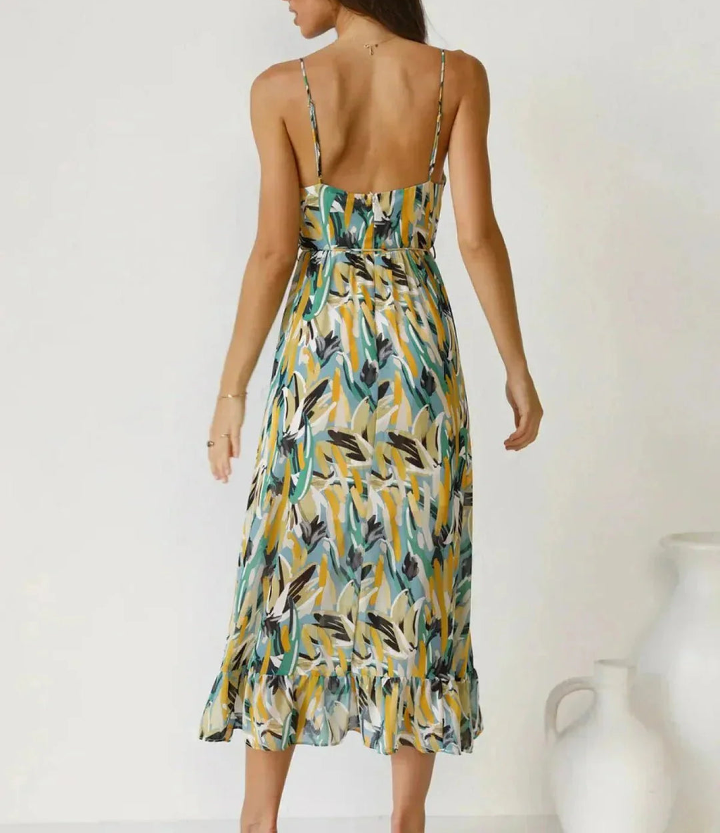 Kalista | Vestido Midi de Color Brillante
