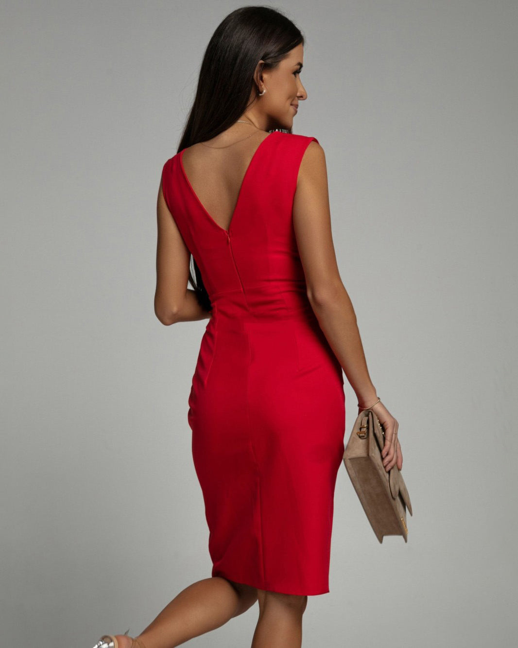 Maud™ | Elegante Vestido con Escote en V y Abertura