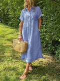 Ishka™ | Vestido de Camisa a Rayas