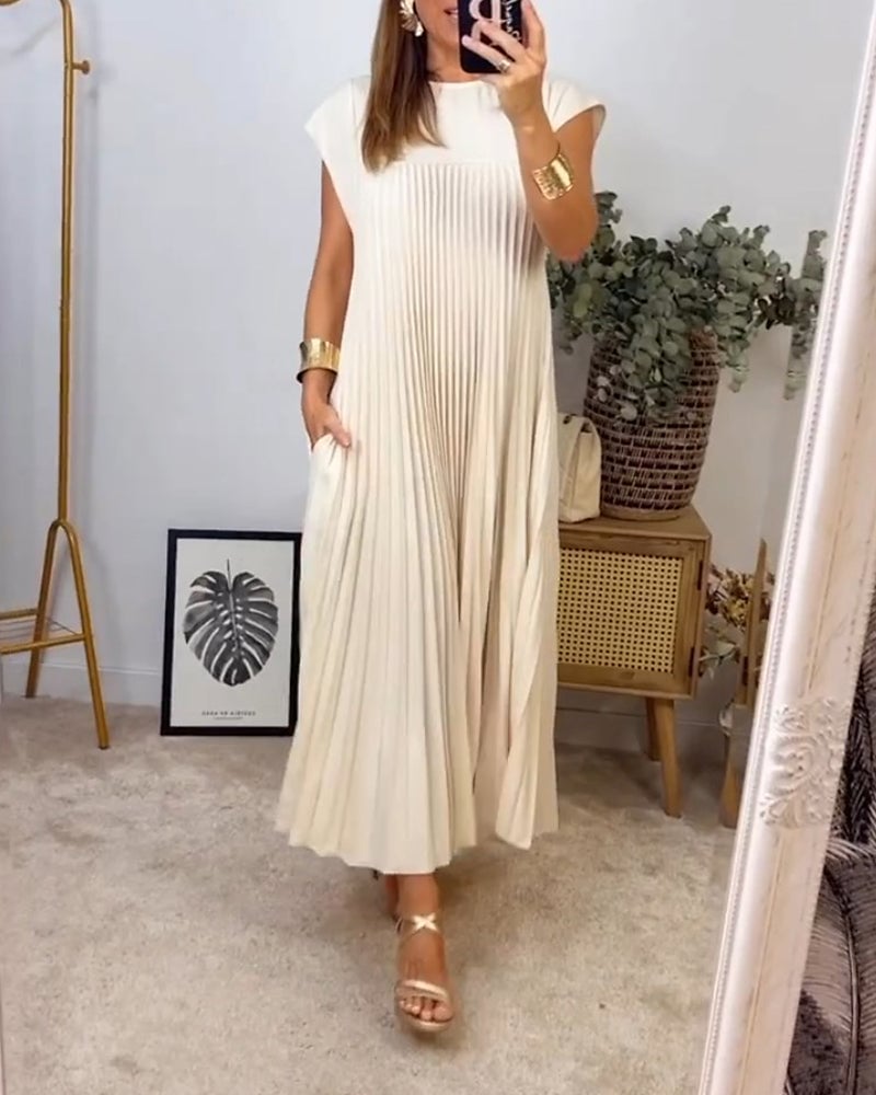 Monroe | Vestido Plisado Sin Mangas