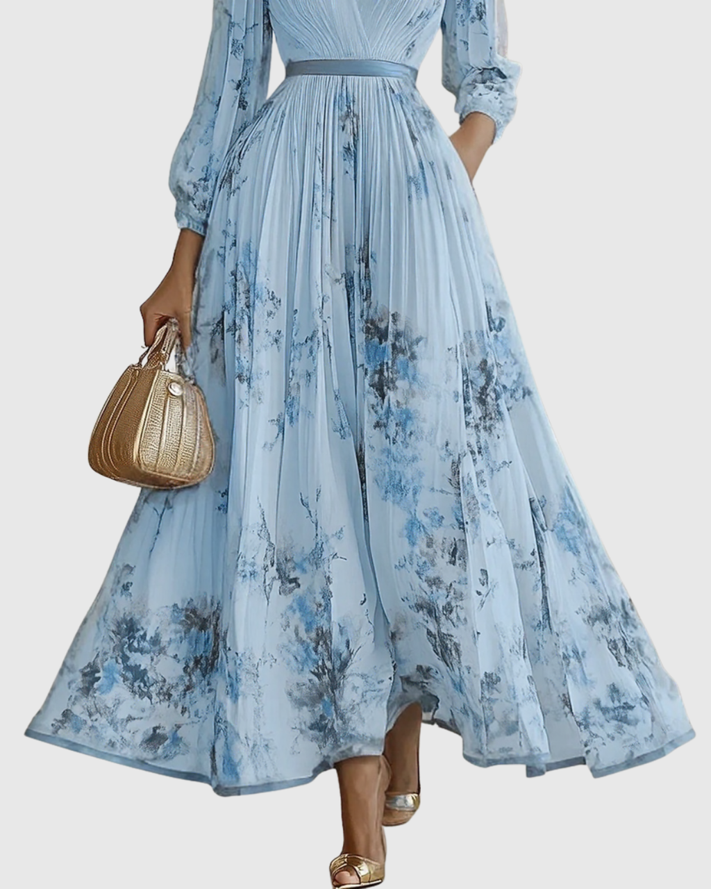 Rowella | Elegante Abito Maxi Plissettato