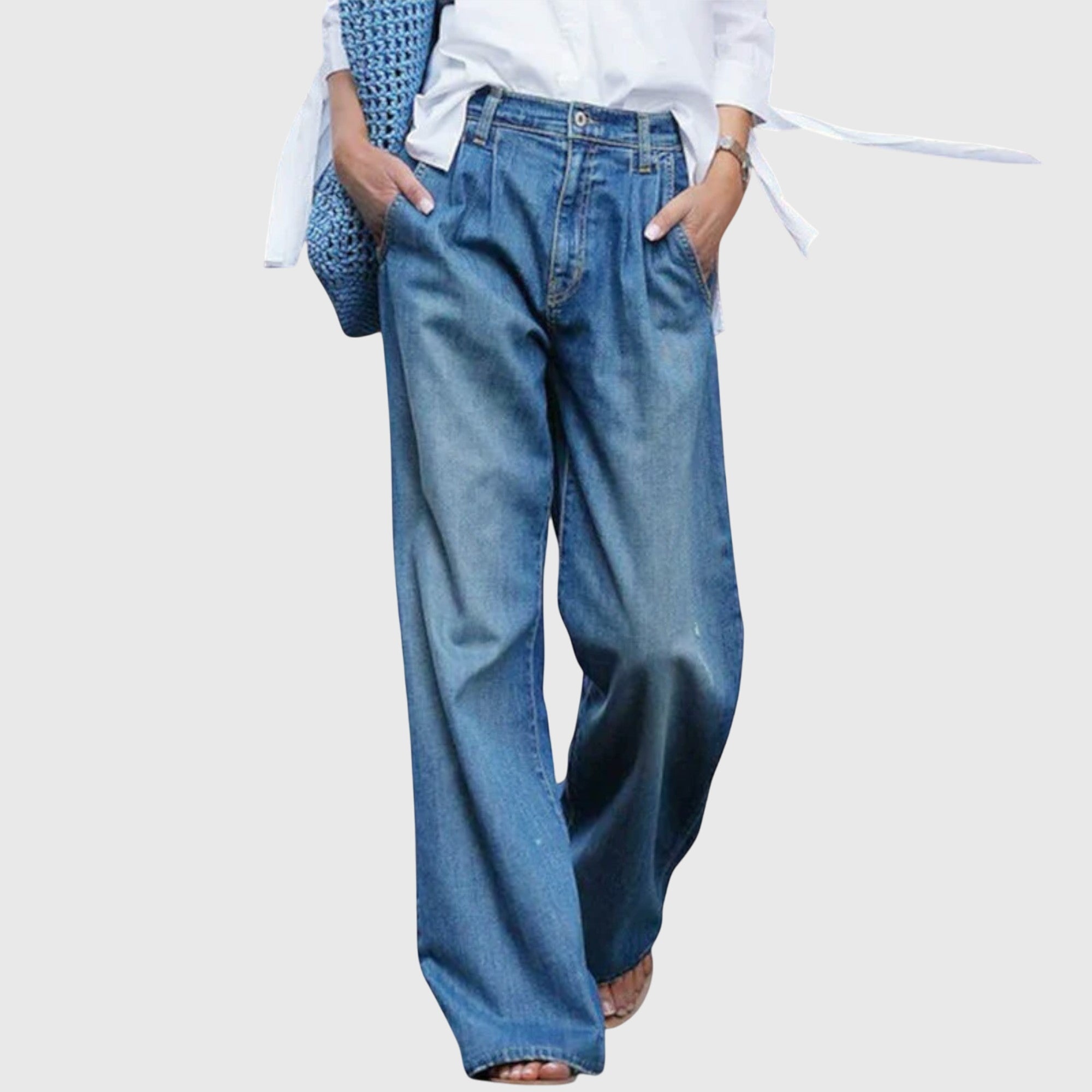 Ava - Jeans di Alta Qualità con Gambe Larghe