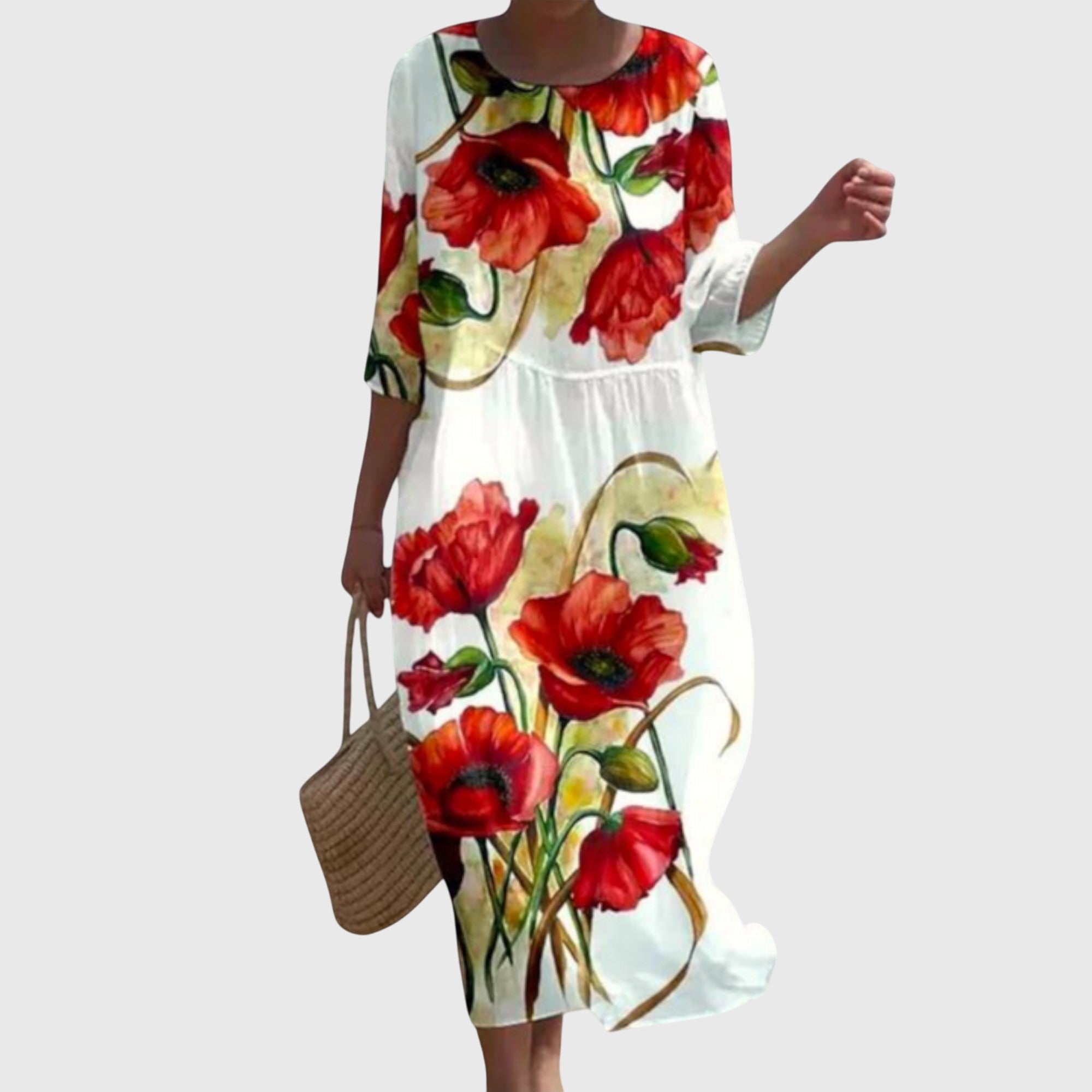 Elena™ | Abito Maxi Floreale Elegante