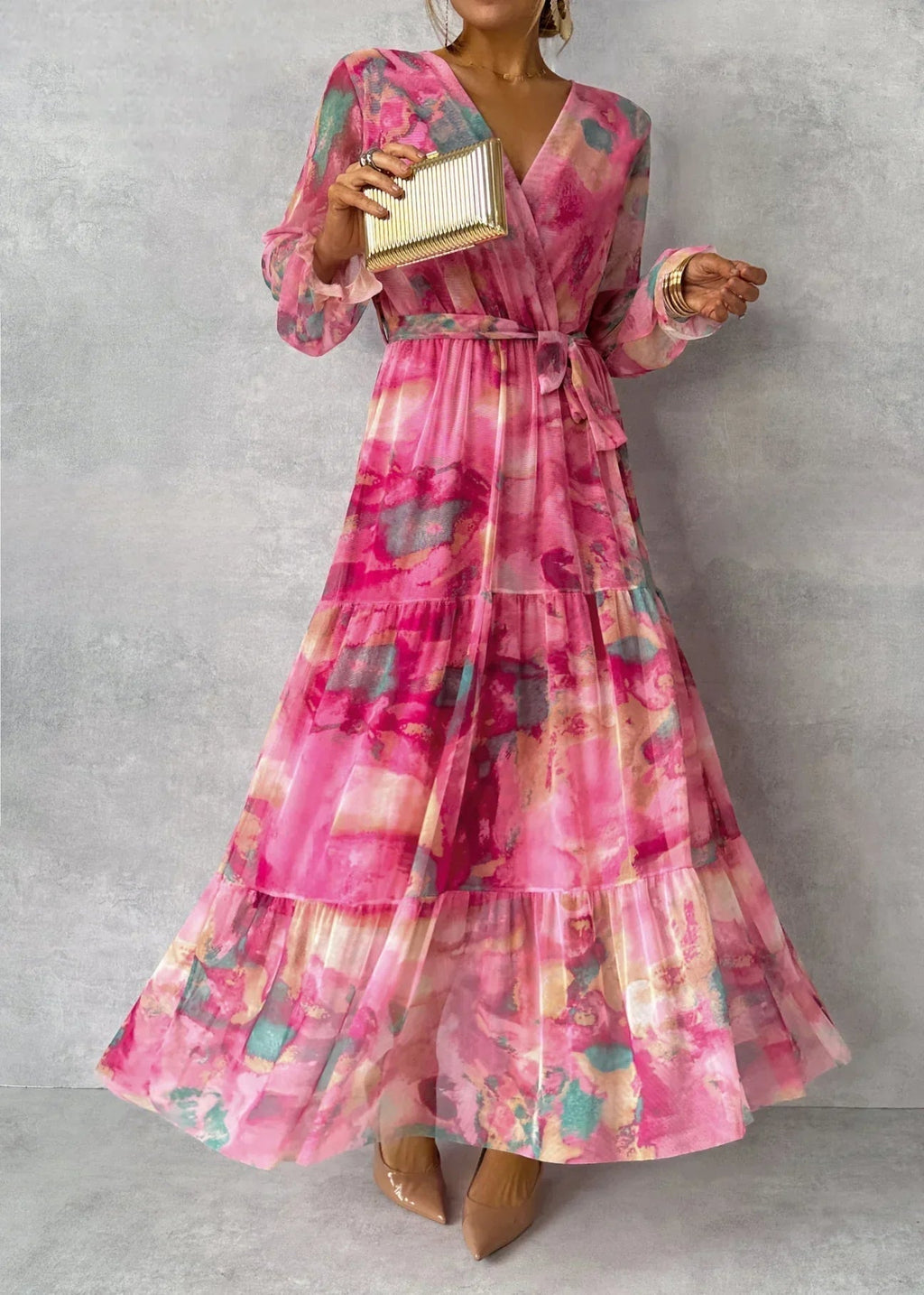 Hazel™ | Vestito a portafoglio con stampa floreale