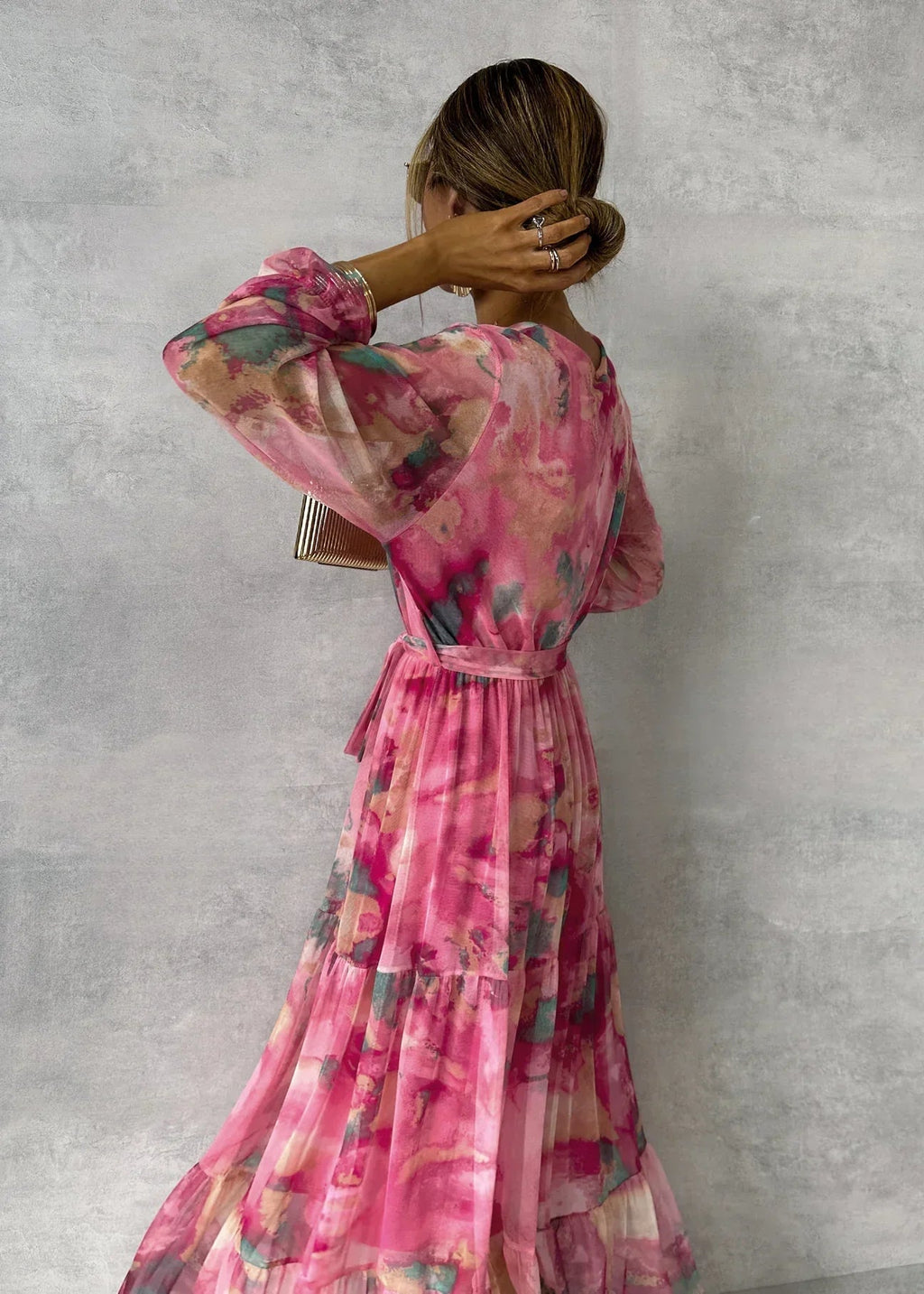 Hazel™ | Vestito a portafoglio con stampa floreale