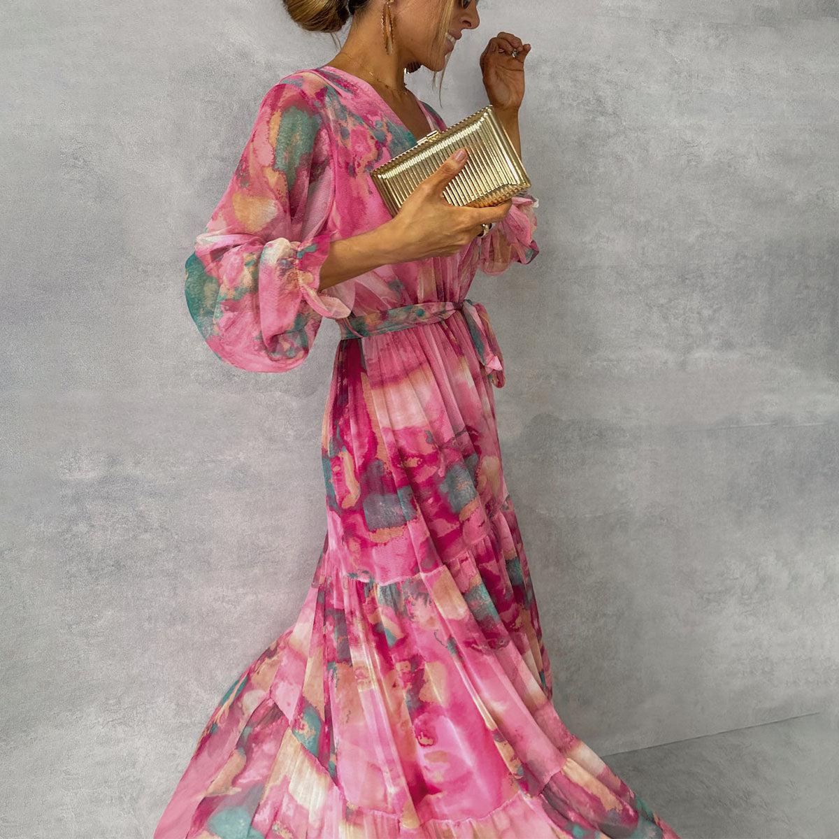 Hazel™ | Vestito a portafoglio con stampa floreale