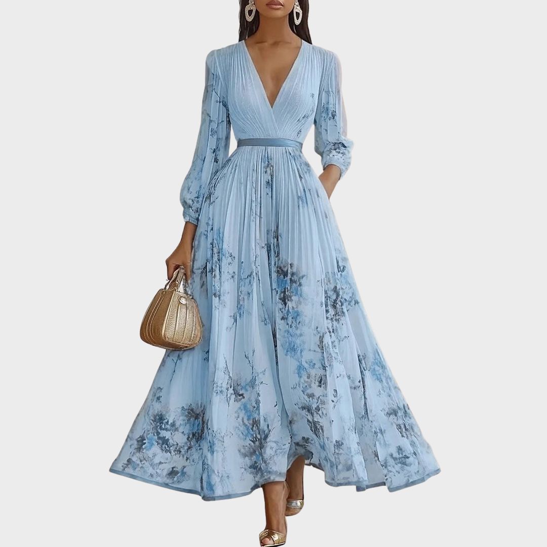 Rowella | Elegante Abito Maxi Plissettato