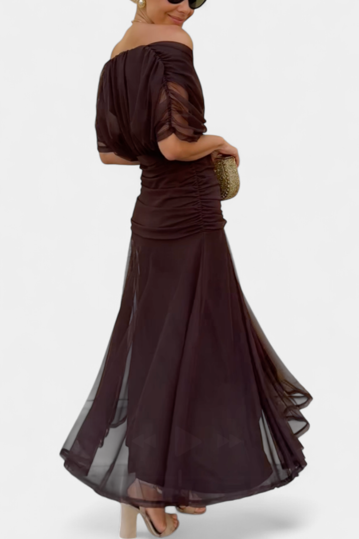 Florendra™ | Vestido Largo Floral con Cuello en V