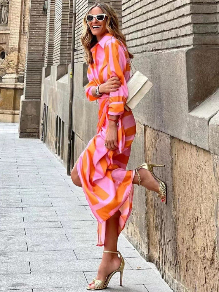Amelia™ | Vestito a Portafoglio Stampato