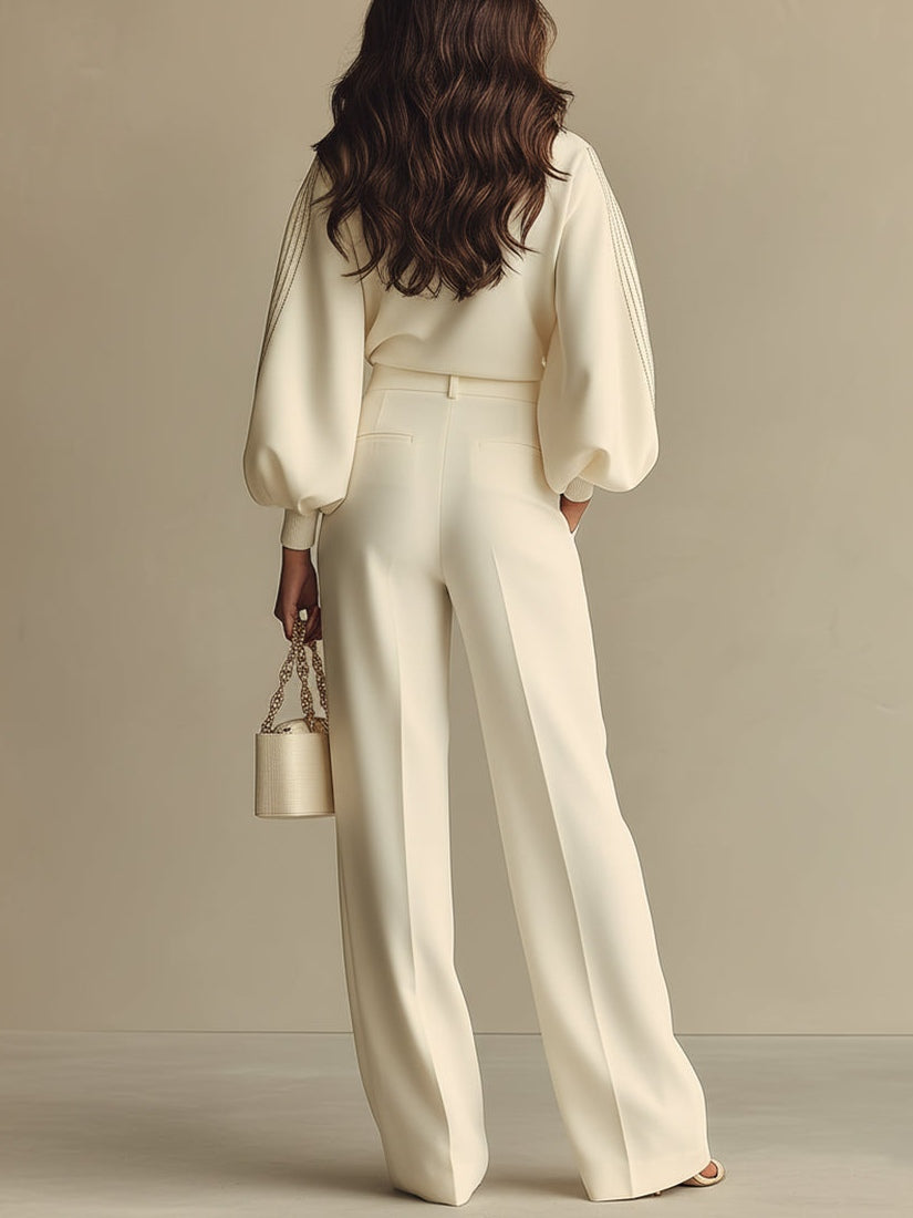 Selena – completo a righe con pantaloni larghi