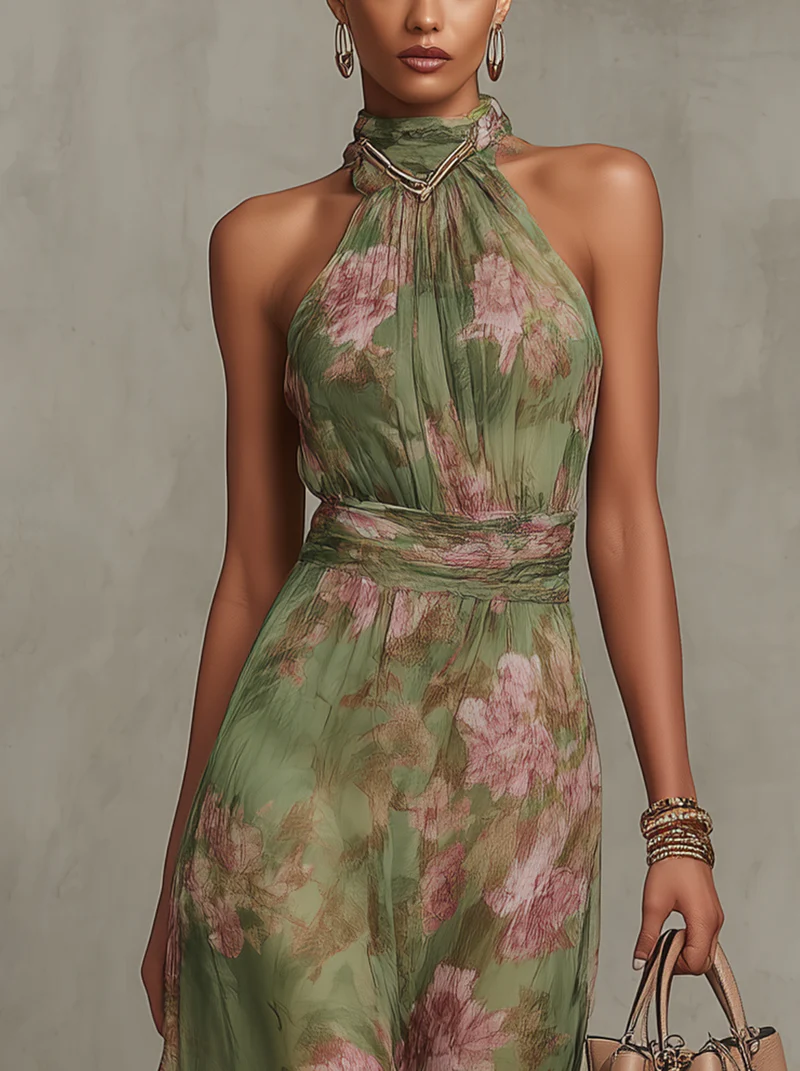 Elina | Vestido Largo Elegante Floral Élise