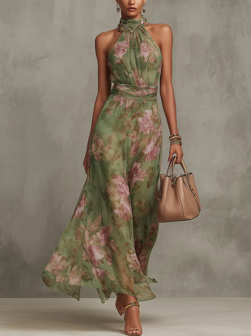 Elina | Vestido Largo Elegante Floral Élise