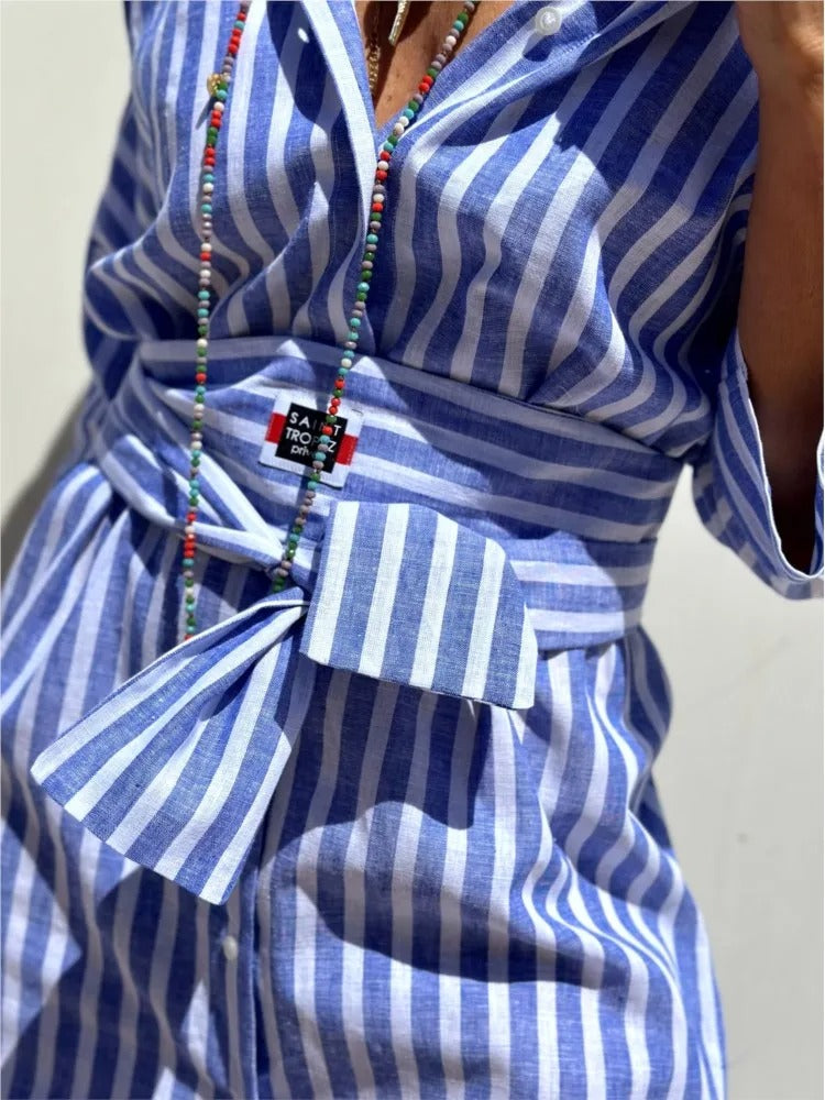 Grace™ | Abito Striato Leggero