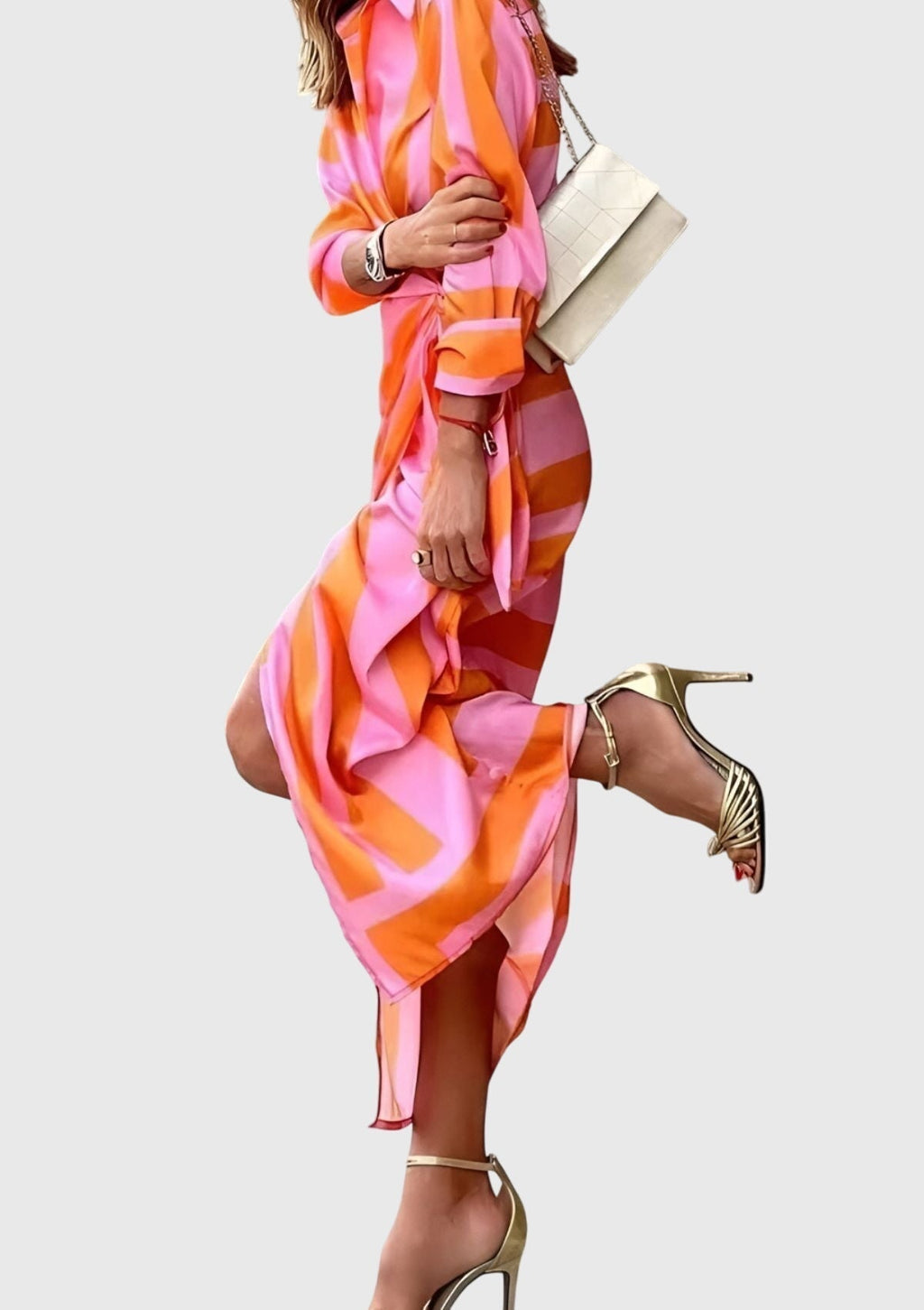 Everly | Vestido Elegante Cruzado con Estampado