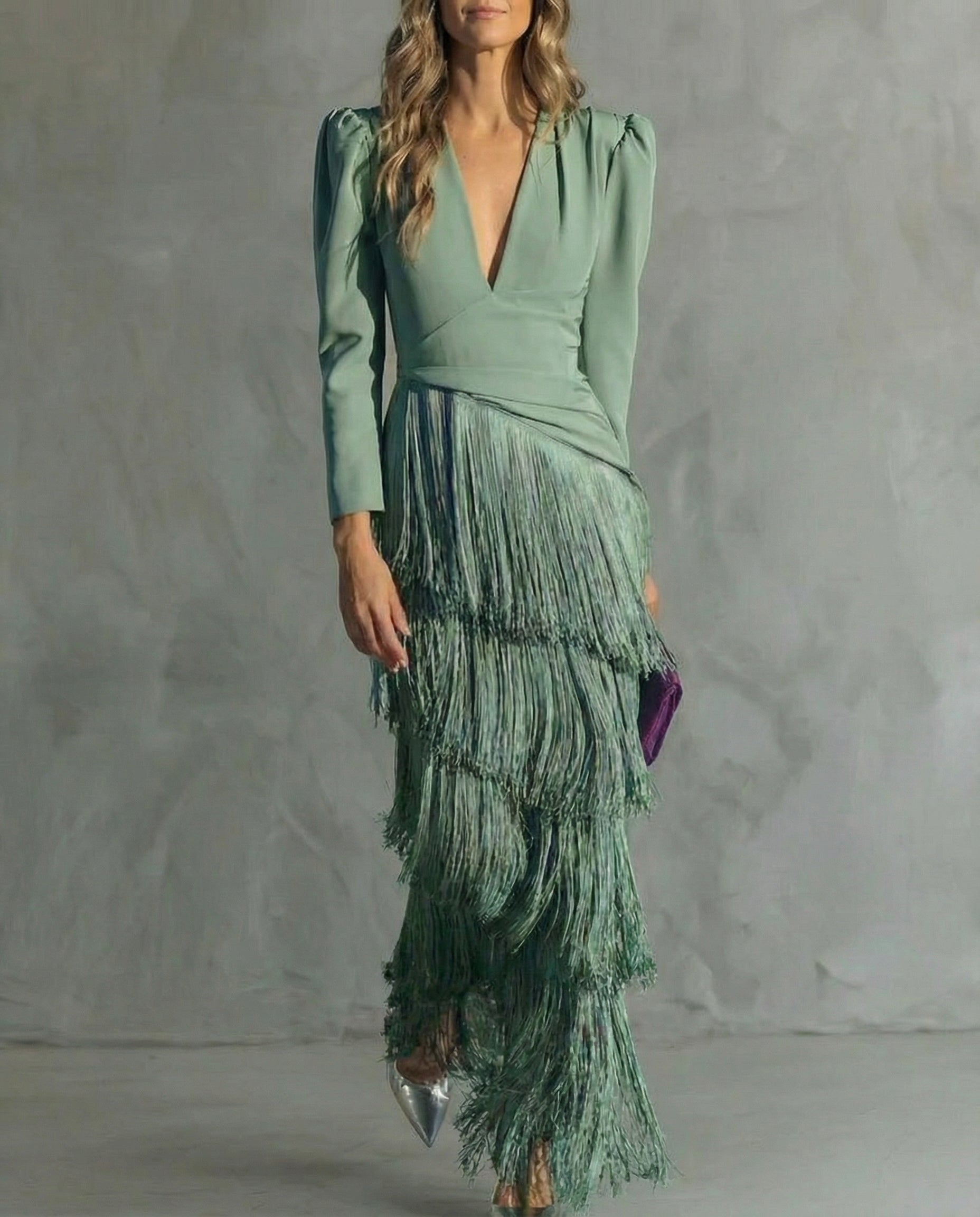 Lunara | Vestido Elegante con Flecos Élise