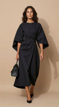 Maya™ | Vestido Elegante con Mangas Abullonadas